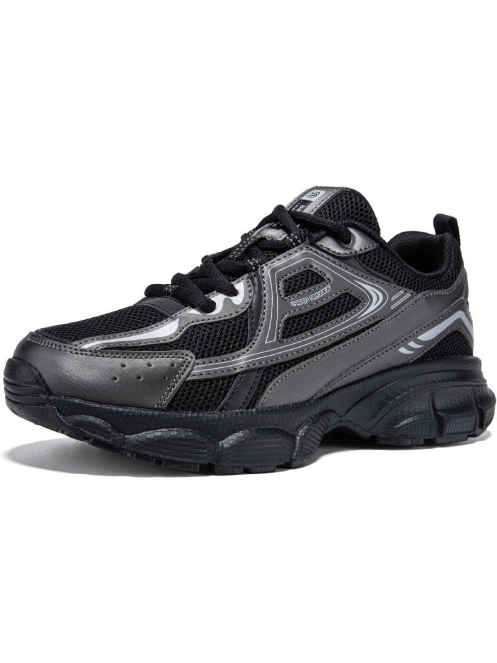 Women's Black Platform Tennis Walking Gym Chunky Breathable Platform Sneaker